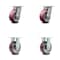 Service Caster 5 Inch Kingpinless Poly on Aluminum Wheel Swivel Caster Swivel 2 Rigid, 2PK SCC-KP30S520-PAR-2-R-2 - alternate 1